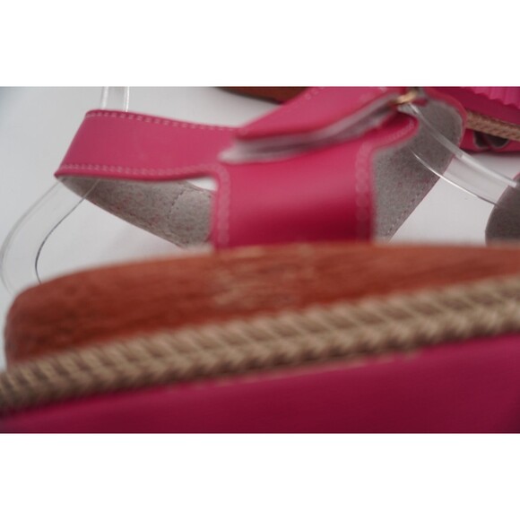 Shein Pink Braid Detail Midsole Espadrille Wedge Sandals Size 43 - Picture 11 of 12